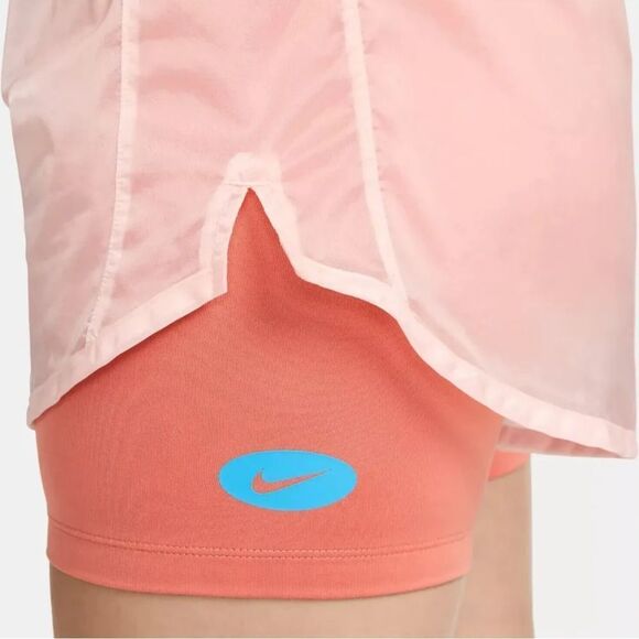 SOLD NWT Nike Icon Clash Tempo Luxe Pink 2-in-1 Mid-Rise Running Shorts XL - Picture 2 of 8